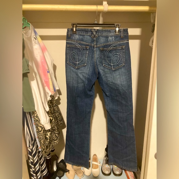 Vintage Cache Jeans Stitch Detailing Pocket Flare Leg Women's Size 10 - Picture 3 of 6